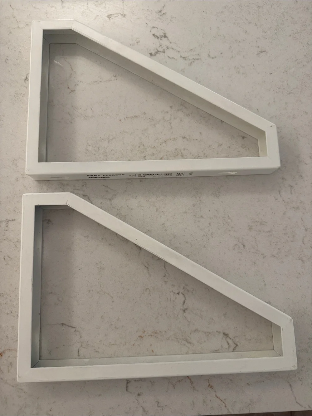 IKEA EKBY LERBERG White Shelf Brackets (Pair)